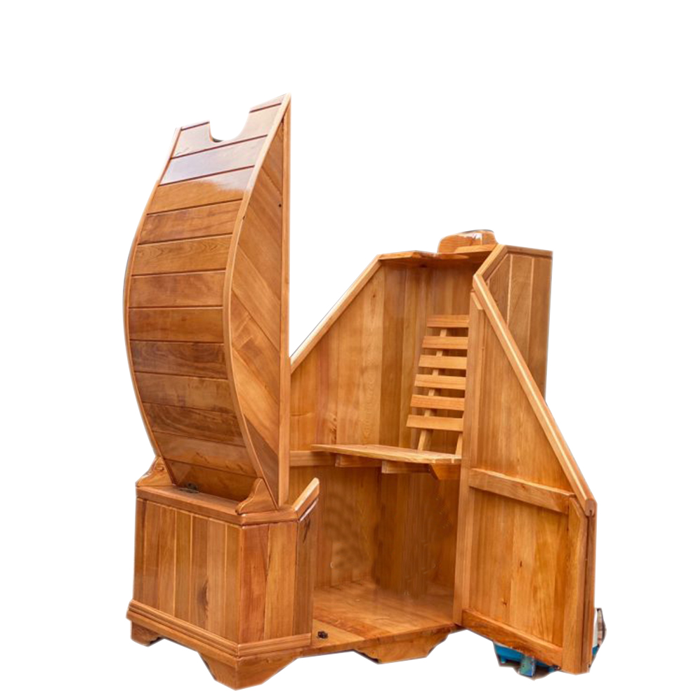 Sử dụng gỗ cao cấp để sản xuất buồng cabin xông hơi
